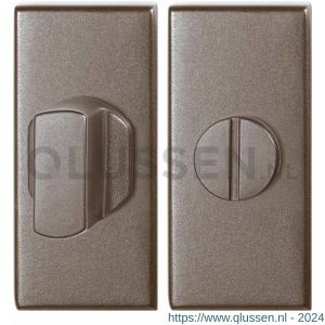 GPF Bouwbeslag Anastasius 1101.A3.0910 toiletgarnituur rechthoekig 70x32 mm stift 8 mm grote knop Mocca blend GPF1101A30910