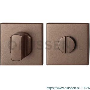 GPF Bouwbeslag Anastasius 1102.A2.0910 toiletgarnituur vierkant 50x50x8 mm stift 8 mm grote knop Bronze blend GPF1102A20910