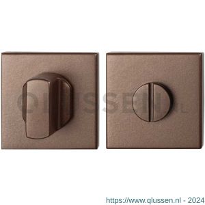 GPF Bouwbeslag Anastasius 1102.A2.0910 toiletgarnituur vierkant 50x50x8 mm stift 8 mm grote knop Bronze blend GPF1102A20910