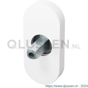 GPF Bouwbeslag ZwartWit 1104.62.0400 ovaal Click rozet 70x32x10 mm met vastgelaste knopvastzetter wit GPF1104620400