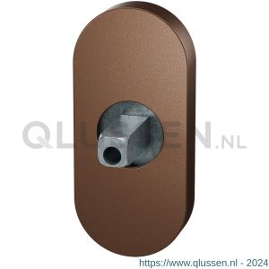 GPF Bouwbeslag Anastasius 1104.A2.0400 ovaal Click rozet 70x32x10 mm met vastgelaste knopvastzetter Bronze blend GPF1104A20400