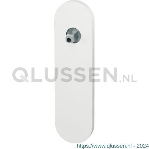 GPF Bouwbeslag ZwartWit 1110.62.401 BB56 kortschild afgerond 170x46x8 mm BB56 met vastgelaste knopvastzetter wit GPF1110620401