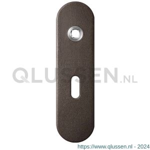 GPF Bouwbeslag Anastasius 1110.A1L BB56 deurkruk gatdeel linkswijzend kortschild afgerond 169x46x8,5 mm BB56 Dark blend GPF1110A10201