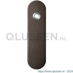 GPF Bouwbeslag Anastasius 1110.A1L blind deurkruk gatdeel linkswijzend kortschild afgerond 169x46x8,5 mm blind Dark blend GPF1110A10200