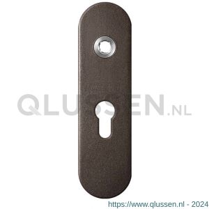 GPF Bouwbeslag Anastasius 1110.A1L PC55 deurkruk gatdeel linkswijzend kortschild afgerond 169x46x8,5 mm PC55 Dark blend GPF1110A10232