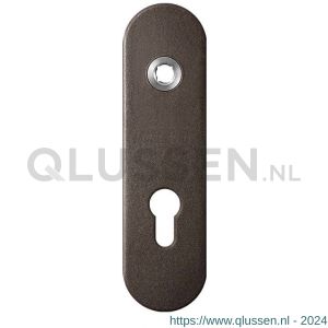 GPF Bouwbeslag Anastasius 1110.A1L PC72 deurkruk gatdeel linkswijzend kortschild afgerond 169x46x8,5 mm PC72 Dark blend GPF1110A10242