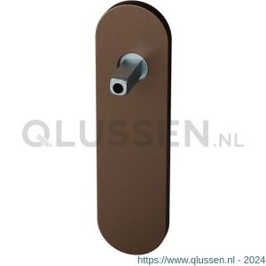 GPF Bouwbeslag Anastasius 1110.A2.400 blind kortschild afgerond 170x46x8 mm blind met vastgelaste knopvastzetter Bronze blend GPF1110A20400