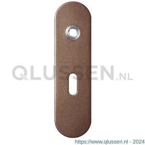 GPF Bouwbeslag Anastasius 1110.A2L BB56 deurkruk gatdeel linkswijzend kortschild afgerond 169x46x8,5 mm BB56 Bronze blend GPF1110A20201