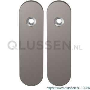 GPF Bouwbeslag Anastasius 1110.A3 blind kortschild afgerond enkelverend 169x46x8,5 mm blind Mocca blend GPF1110A30100