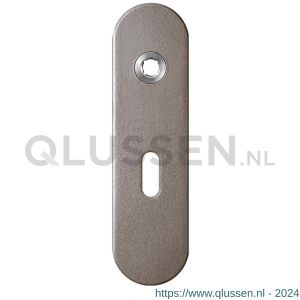 GPF Bouwbeslag Anastasius 1110.A3L BB56 deurkruk gatdeel linkswijzend kortschild afgerond 169x46x8,5 mm BB56 Mocca blend GPF1110A30201