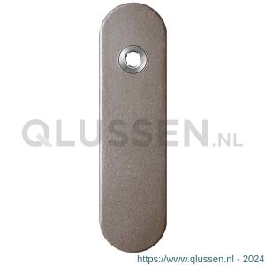 GPF Bouwbeslag Anastasius 1110.A3L blind deurkruk gatdeel linkswijzend kortschild afgerond 169x46x8,5 mm blind Mocca blend GPF1110A30200