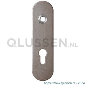 GPF Bouwbeslag Anastasius 1110.A3L PC72 deurkruk gatdeel linkswijzend kortschild afgerond 169x46x8,5 mm PC72 Mocca blend GPF1110A30242