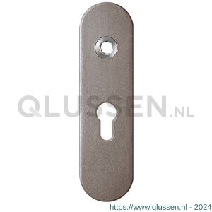 GPF Bouwbeslag Anastasius 1110.A3R PC55 deurkruk gatdeel rechtswijzend kortschild afgerond 169x46x8,5 mm PC55 Mocca blend GPF1110A30332