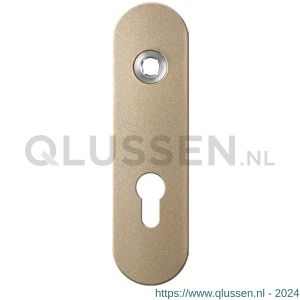 GPF Bouwbeslag Anastasius 1110.A4R PC72 deurkruk gatdeel rechtswijzend kortschild afgerond 169x46x8,5 mm PC72 Champagne blend GPF1110A40342