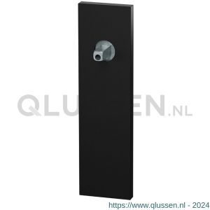 GPF Bouwbeslag ZwartWit 1115.61.401 BB56 kortschild rechthoekig 170x46x8 mm BB56 met vastgelaste knopvastzetter zwart GPF1115610401