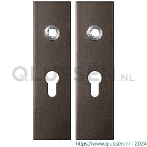 GPF Bouwbeslag Anastasius 1115.A1 PC55 kortschild rechthoekig enkelverend 169x46x8,5 mm PC55 Dark blend GPF1115A10132