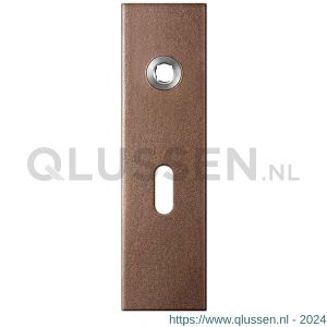 GPF Bouwbeslag Anastasius 1115.A2L BB56 deurkruk gatdeel linkswijzend kortschild rechthoekig 169x46x8,5 mm BB56 Bronze blend GPF1115A20201