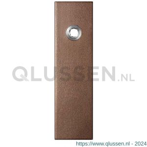 GPF Bouwbeslag Anastasius 1115.A2L blind deurkruk gatdeel linkswijzend kortschild rechthoekig 169x46x8,5 mm blind Bronze blend GPF1115A20200