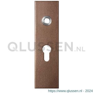 GPF Bouwbeslag Anastasius 1115.A2L PC55 deurkruk gatdeel linkswijzend kortschild rechthoekig 169x46x8,5 mm PC55 Bronze blend GPF1115A20232