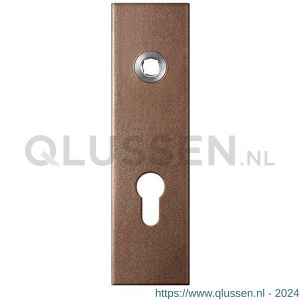 GPF Bouwbeslag Anastasius 1115.A2L PC72 deurkruk gatdeel linkswijzend kortschild rechthoekig 169x46x8,5 mm PC72 Bronze blend GPF1115A20242