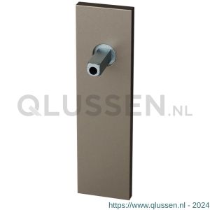 GPF Bouwbeslag Anastasius 1115.A3.400 blind kortschild rechthoekig 170x46x8 mm blind met vastgelaste knopvastzetter Mocca blend GPF1115A30400