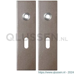 GPF Bouwbeslag Anastasius 1115.A3 BB56 kortschild rechthoekig enkelverend 169x46x8,5 mm BB56 Mocca blend GPF1115A30101