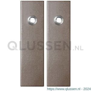 GPF Bouwbeslag Anastasius 1115.A3 blind kortschild rechthoekig enkelverend 169x46x8,5 mm blind Mocca blend GPF1115A30100