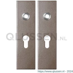 GPF Bouwbeslag Anastasius 1115.A3 PC55 kortschild rechthoekig enkelverend 169x46x8,5 mm PC55 Mocca blend GPF1115A30132