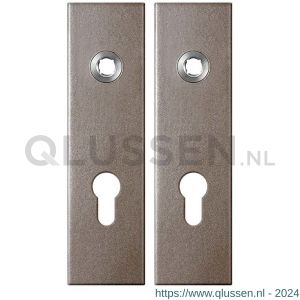 GPF Bouwbeslag Anastasius 1115.A3 PC72 kortschild rechthoekig enkelverend 169x46x8,5 mm PC72 Mocca blend GPF1115A30142