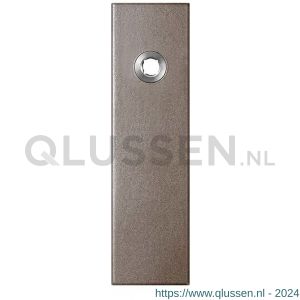 GPF Bouwbeslag Anastasius 1115.A3L blind deurkruk gatdeel linkswijzend kortschild rechthoekig 169x46x8,5 mm blind Mocca blend GPF1115A30200