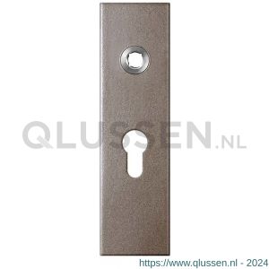 GPF Bouwbeslag Anastasius 1115.A3L PC55 deurkruk gatdeel linkswijzend kortschild rechthoekig 169x46x8,5 mm PC55 Mocca blend GPF1115A30232