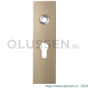 GPF Bouwbeslag Anastasius 1115.A4L PC55 deurkruk gatdeel linkswijzend kortschild rechthoekig 169x46x8,5 mm PC55 Champagne blend GPF1115A40232