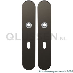 GPF Bouwbeslag Anastasius 1120.A1 BB56 langschild afgerond enkelverend 218x40x8,5 mm BB56 Dark blend GPF1120A10101
