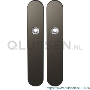 GPF Bouwbeslag Anastasius 1120.A1 blind langschild afgerond enkelverend 218x40x8,5 mm blind Dark blend GPF1120A10100