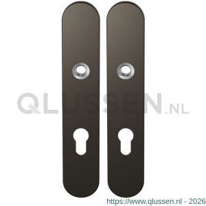 GPF Bouwbeslag Anastasius 1120.A1 PC72 langschild afgerond enkelverend 218x40x8,5 mm PC72 Dark blend GPF1120A10142