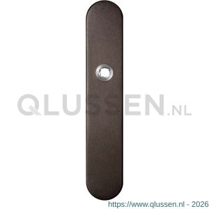 GPF Bouwbeslag Anastasius 1120.A1R blind deurkruk gatdeel rechtswijzend langschild afgerond 218x40x8,5 mm blind Dark blend GPF1120A10300