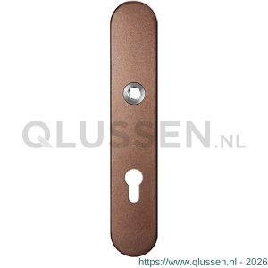 GPF Bouwbeslag Anastasius 1120.A2L PC72 deurkruk gatdeel linkswijzend langschild afgerond 218x40x8,5 mm PC72 Bronze blend GPF1120A20242