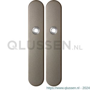 GPF Bouwbeslag Anastasius 1120.A3 blind langschild afgerond enkelverend 218x40x8,5 mm blind Mocca blend GPF1120A30100