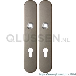 GPF Bouwbeslag Anastasius 1120.A3 PC72 langschild afgerond enkelverend 218x40x8,5 mm PC72 Mocca blend GPF1120A30142