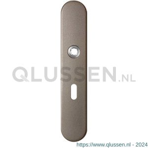 GPF Bouwbeslag Anastasius 1120.A3L BB56 deurkruk gatdeel linkswijzend langschild afgerond 218x40x8,5 mm BB56 Mocca blend GPF1120A30201