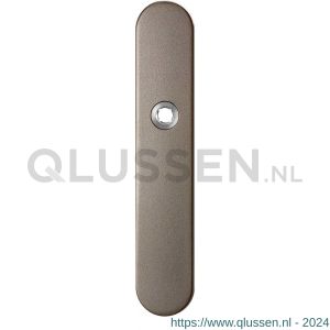 GPF Bouwbeslag Anastasius 1120.A3L blind deurkruk gatdeel linkswijzend langschild afgerond 218x40x8,5 mm blind Mocca blend GPF1120A30200