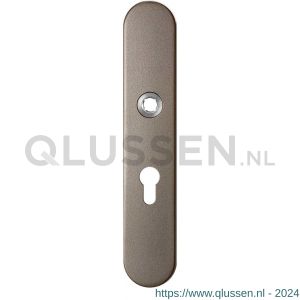 GPF Bouwbeslag Anastasius 1120.A3L PC55 deurkruk gatdeel linkswijzend langschild afgerond 218x40x8,5 mm PC55 Mocca blend GPF1120A30232