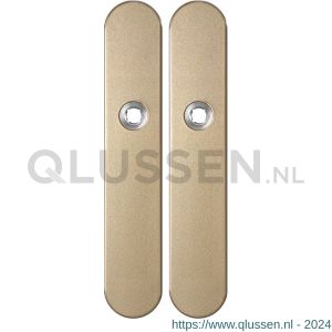 GPF Bouwbeslag Anastasius 1120.A4 blind langschild afgerond enkelverend 218x40x8,5 mm blind Champagne blend GPF1120A40100