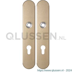 GPF Bouwbeslag Anastasius 1120.A4 PC72 langschild afgerond enkelverend 218x40x8,5 mm PC72 Champagne blend GPF1120A40142