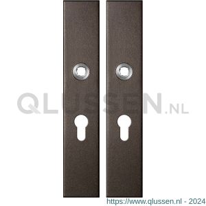 GPF Bouwbeslag Anastasius 1125.A1 PC55 langschild rechthoekig enkelverend 218x40x8,5 mm PC55 Dark blend GPF1125A10132