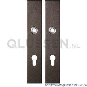 GPF Bouwbeslag Anastasius 1125.A1 PC72 langschild rechthoekig enkelverend 218x40x8,5 mm PC72 Dark blend GPF1125A10142