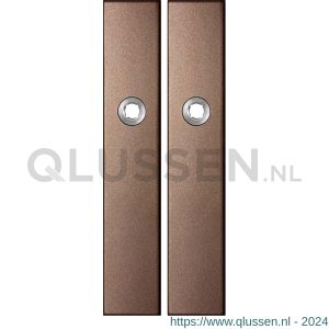 GPF Bouwbeslag Anastasius 1125.A2 blind langschild rechthoekig enkelverend 218x40x8,5 mm blind Bronze blend GPF1125A20100