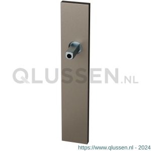 GPF Bouwbeslag Anastasius 1125.A3.401 BB56 langschild rechthoekig 220x40x8 mm BB56 met vastgelaste knopvastzetter Mocca blend GPF1125A30401