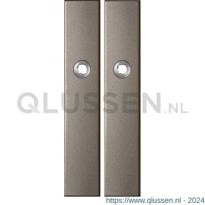 GPF Bouwbeslag Anastasius 1125.A3 blind langschild rechthoekig enkelverend 218x40x8,5 mm blind Mocca blend GPF1125A30100