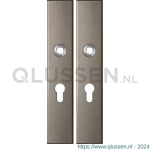 GPF Bouwbeslag Anastasius 1125.A3 PC55 langschild rechthoekig enkelverend 218x40x8,5 mm PC55 Mocca blend GPF1125A30132